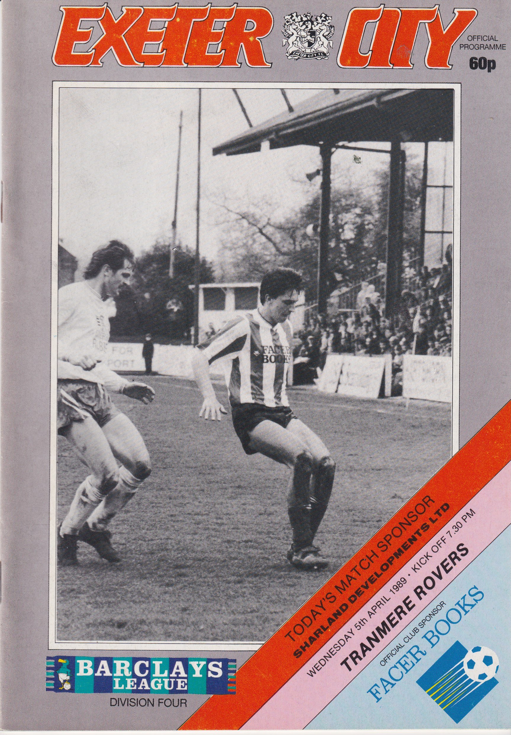 Exeter City v Tranmere Rovers match programme